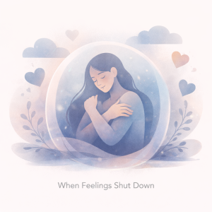 Abstract illustration representing emotional numbness and disconnection