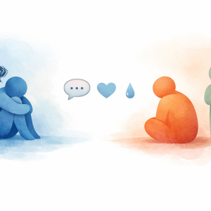 Illustration representing difficulty expressing emotional needs