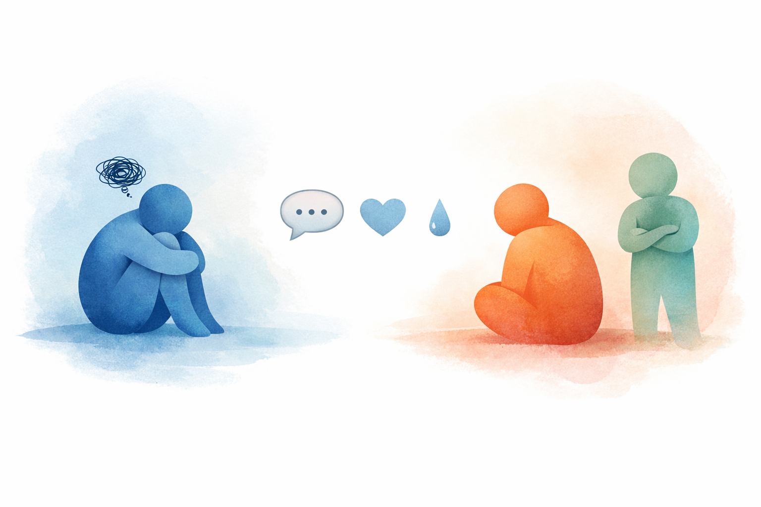 Illustration representing difficulty expressing emotional needs