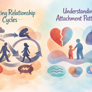 Illustration representing repeating relationship cycles